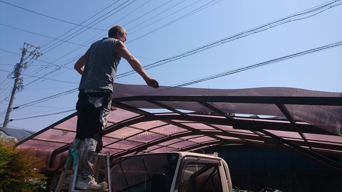 カーポート屋根パネル交換 刈谷市 | カーポート修理ならエクステリアの窓口刈谷市